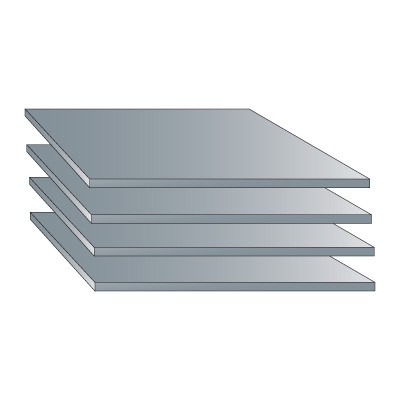 Tablă de aluminiu anodizat - Natural